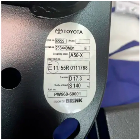 Оригинальный фаркоп BRINK арт. 4013500 для Toyota LAND CRUISER 300 04/2021-2023. Вертикальный быстросъемный шар от магазина ФаркопРос